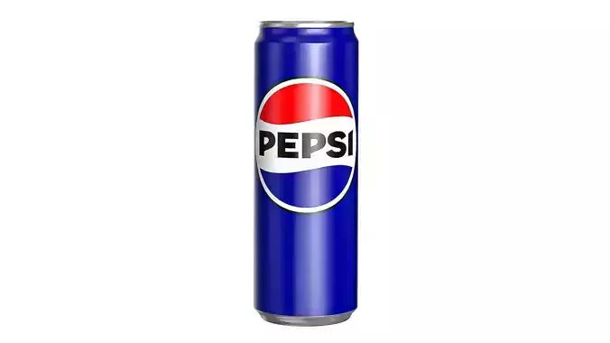 Pepsi Drink Can Sleek 355ml PBR 08 Low-poly 3D model