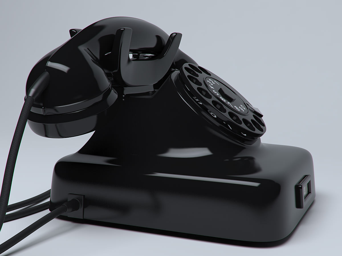 Classic Telephone W48 3D model_5