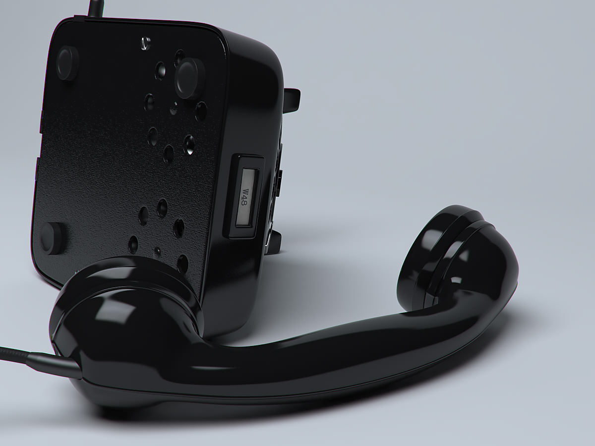 Classic Telephone W48 3D model_7
