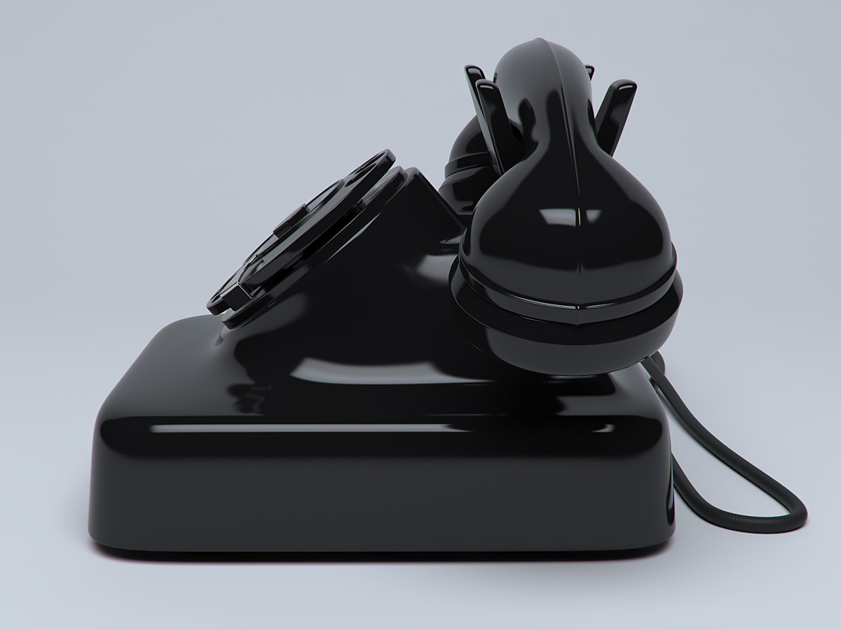Classic Telephone W48 3D model_3