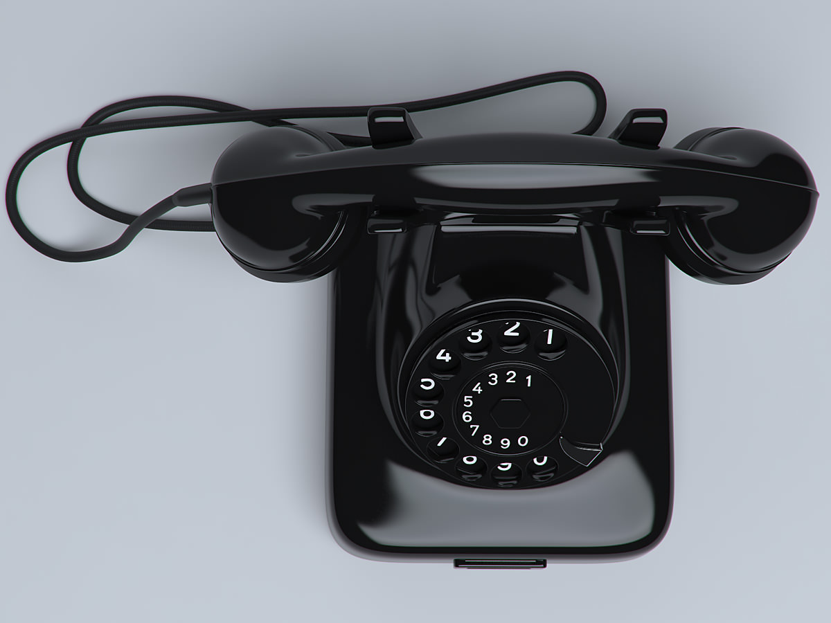 Classic Telephone W48 3D model_6