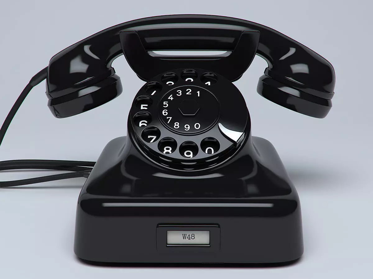 Classic Telephone W48 3D model_0