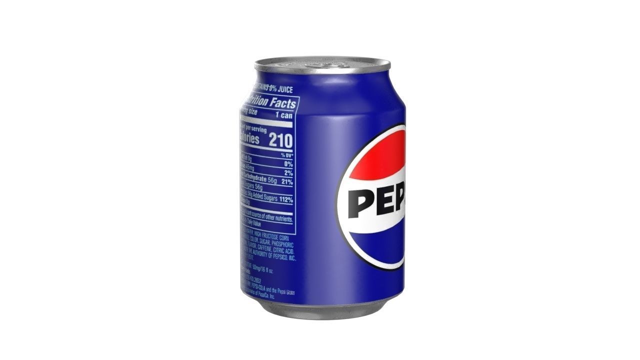 Pepsi Drink Can 250ml PBR 09 Low-poly 3D model_4