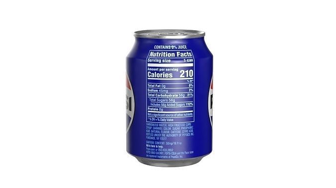 Pepsi Drink Can 250ml PBR 09 Low-poly 3D model 6