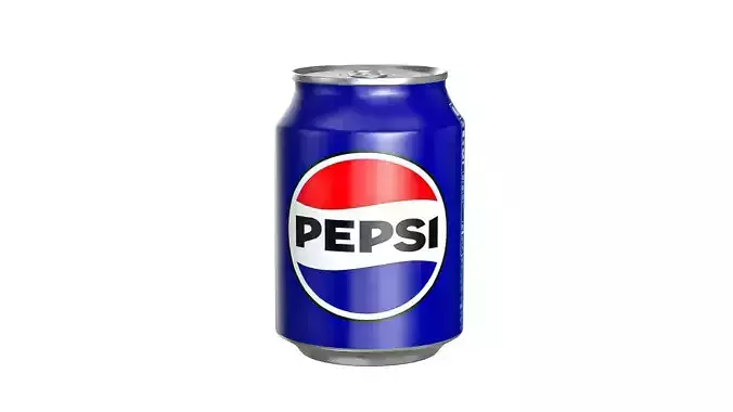 Pepsi Drink Can 250ml PBR 09 Low-poly 3D model