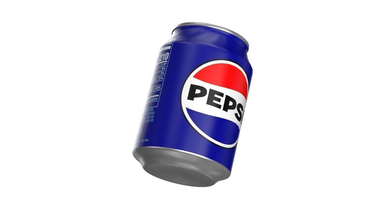 Pepsi Drink Can 250ml PBR 09 Low-poly 3D model_10