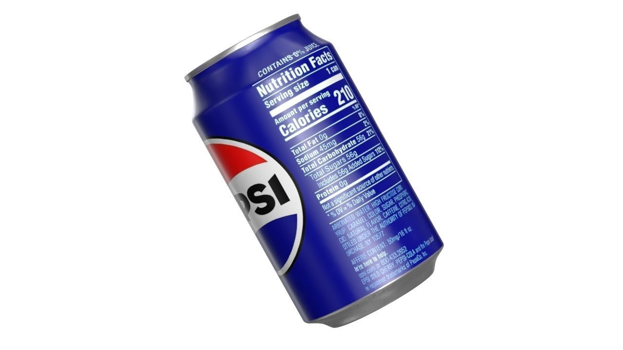 Pepsi Drink Can 330ml PBR 10 Low-poly 3D model_12