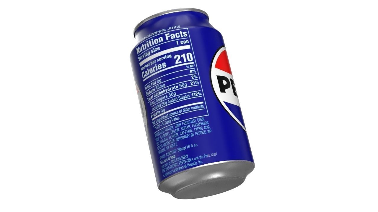 Pepsi Drink Can 330ml PBR 10 Low-poly 3D model_11