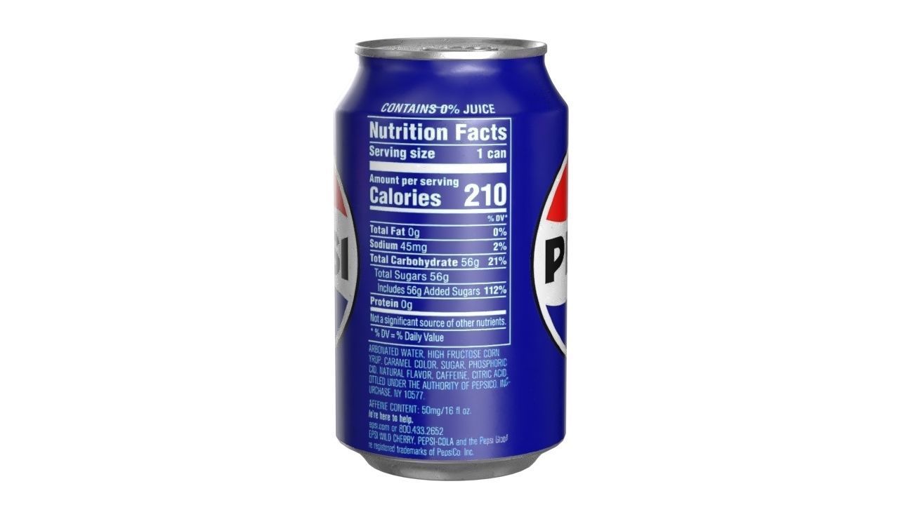 Pepsi Drink Can 330ml PBR 10 Low-poly 3D model_2