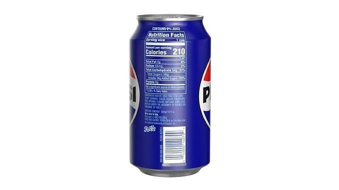 Pepsi Drink Can 355ml PBR 11 Low-poly 3D model 3
