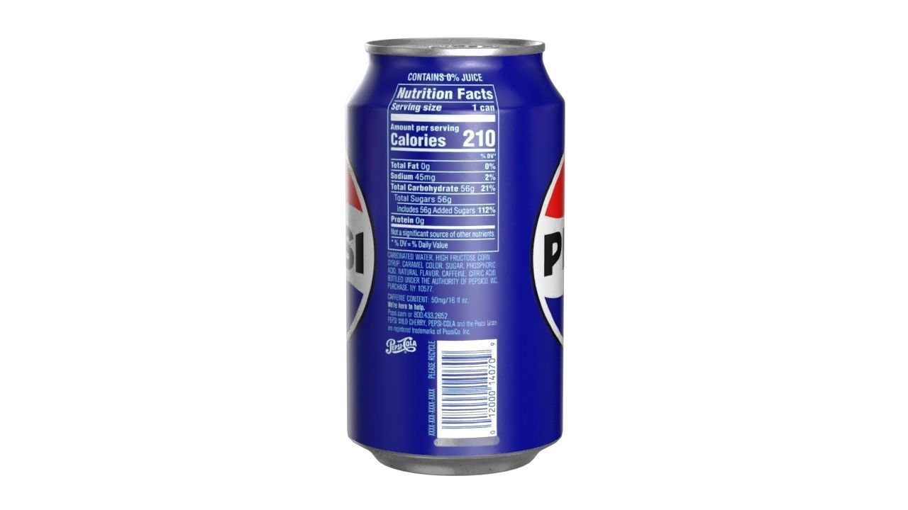 Pepsi Drink Can 355ml PBR 11 Low-poly 3D model_2