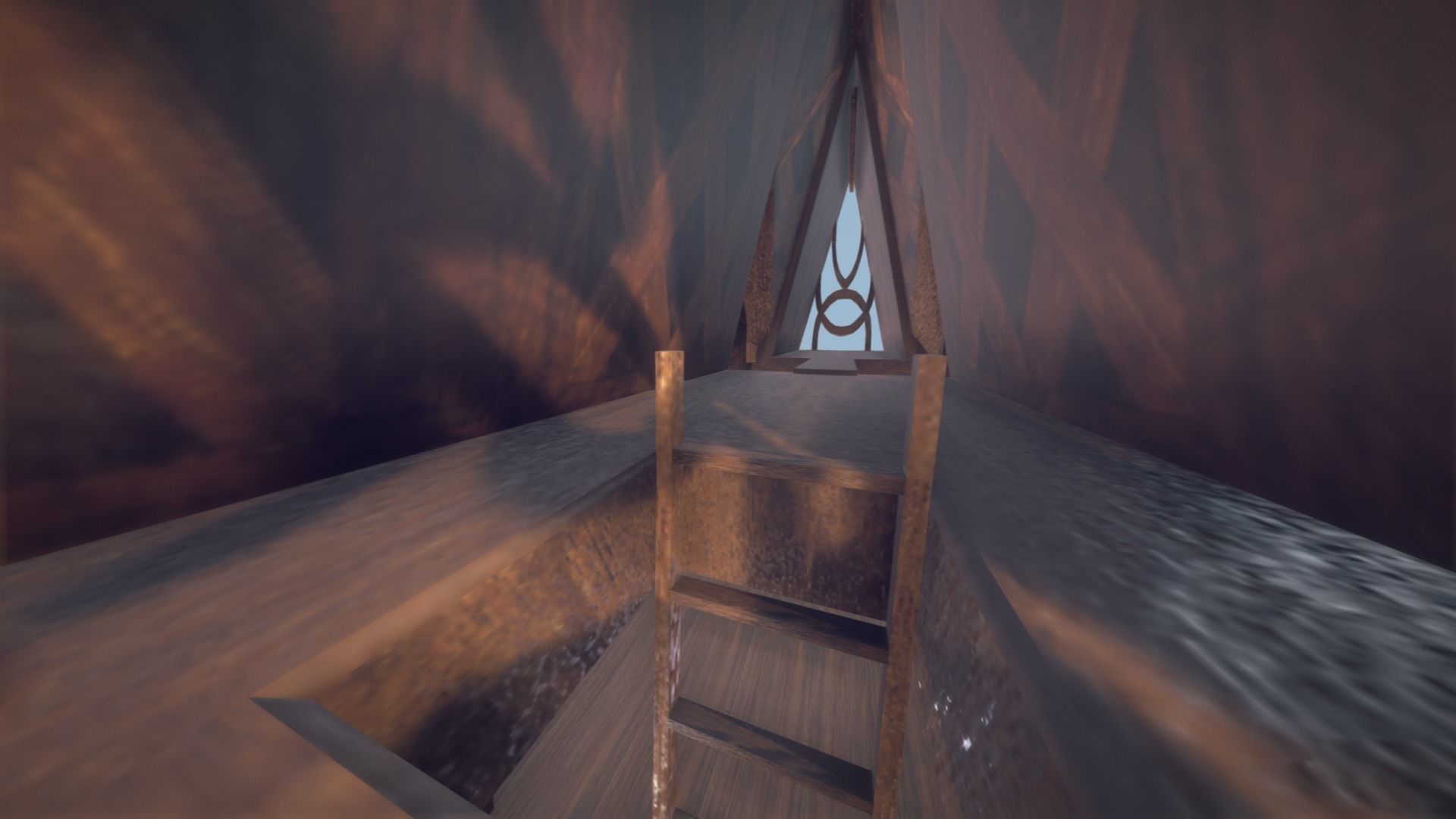 Viking Stave Church-Building Low-poly 3D model_12