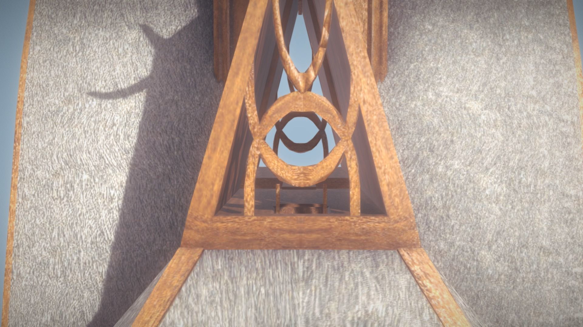 Viking Stave Church-Building Low-poly 3D model_11