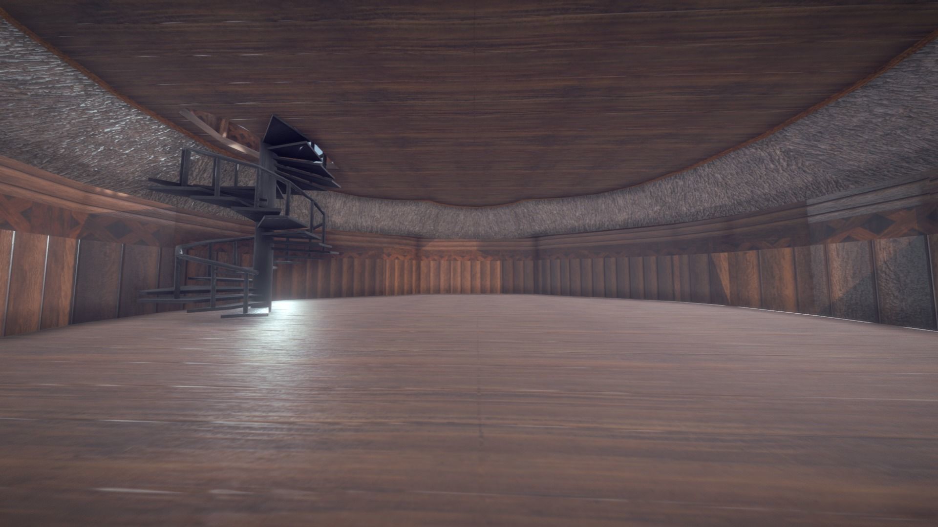 Viking Stave Church-Building Low-poly 3D model_16