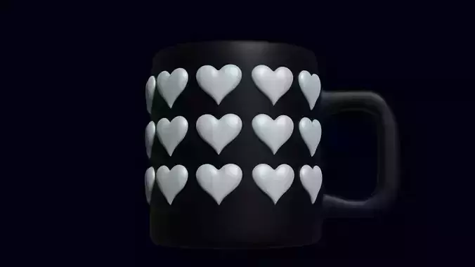 Heart Adorned Cup Perfect for Special Moments ready for printing
