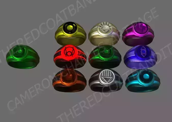 The Lantern Corps ring Collection 3D print model