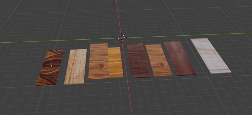 Flooring planks collection for games and animation 3D model_1