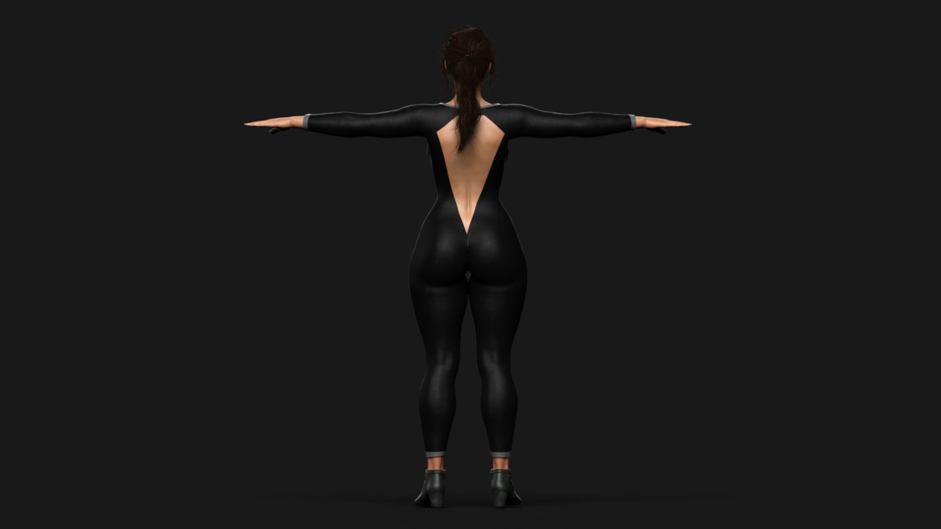 Female Warrior Character Pack Game Ready Fireheart Low-poly 3D model_29