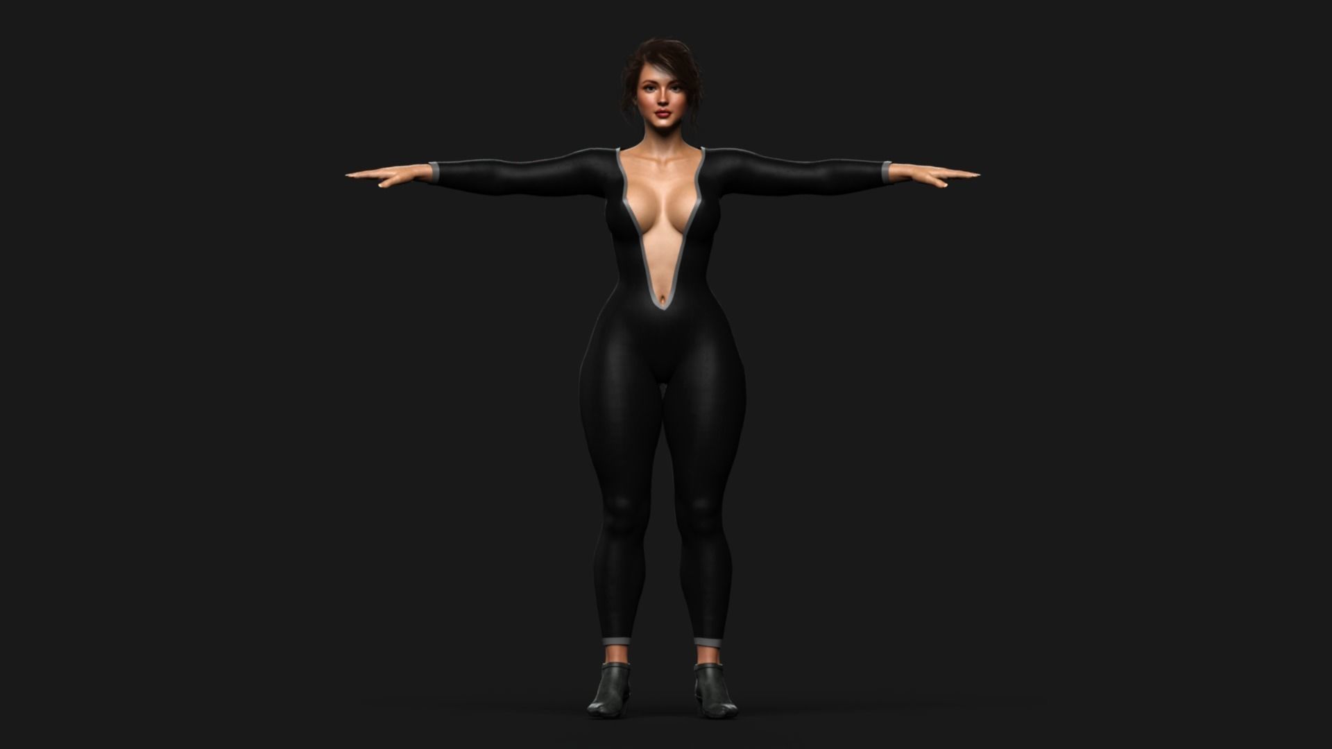 Female Warrior Character Pack Game Ready Fireheart Low-poly 3D model_23
