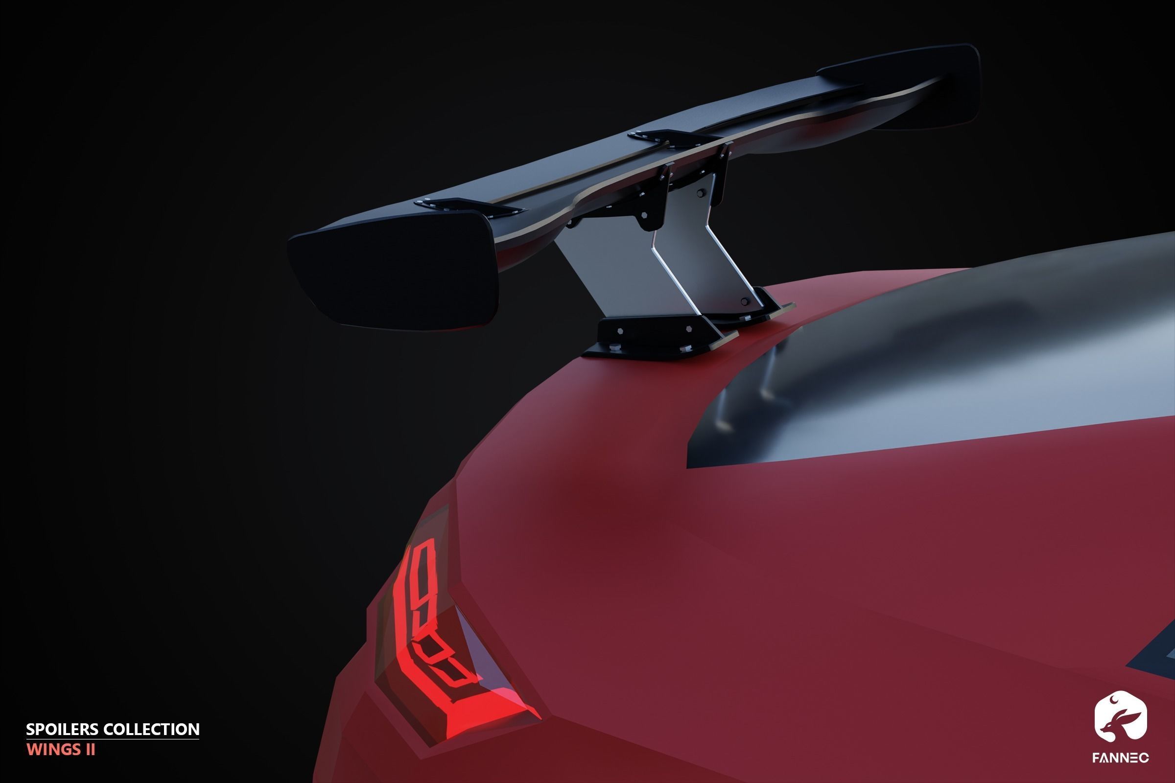 WINGS II - Spoilers Collection - Unreal Engine Low-poly 3D model_18