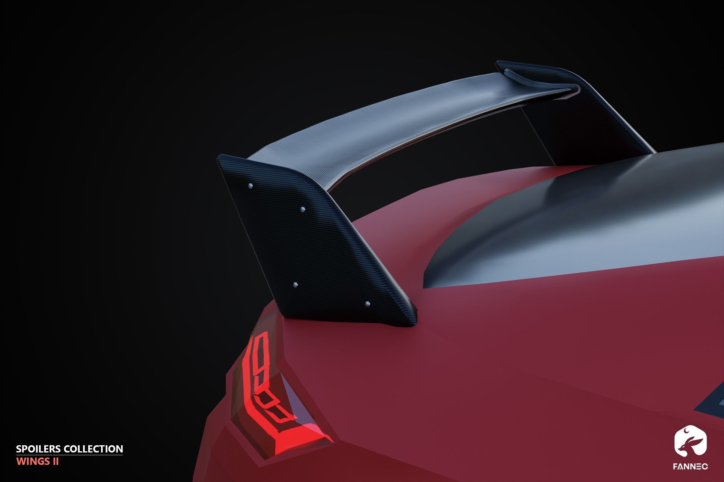 WINGS II - Spoilers Collection - Unreal Engine Low-poly 3D model_8