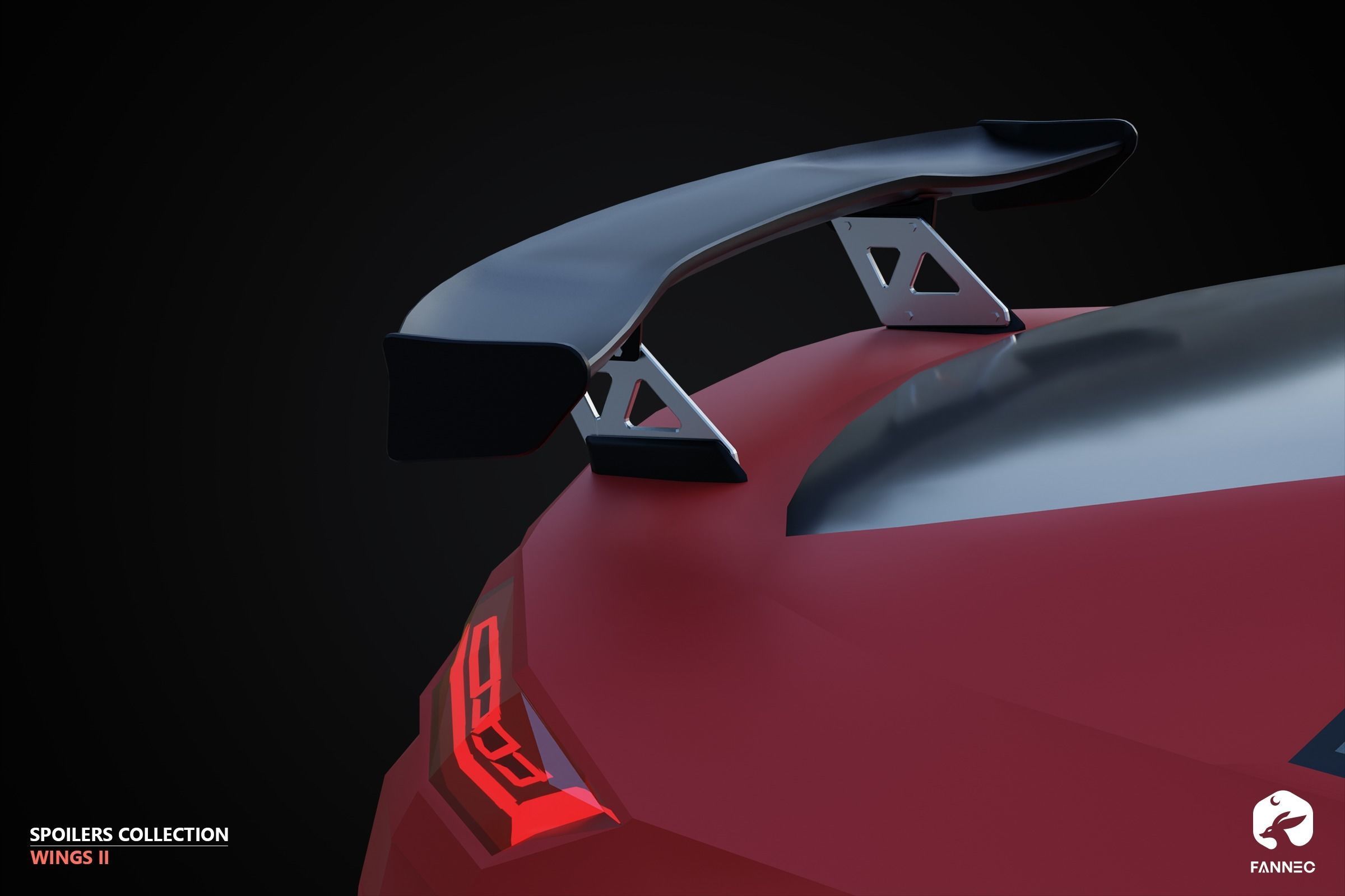 WINGS II - Spoilers Collection - Unreal Engine Low-poly 3D model_14