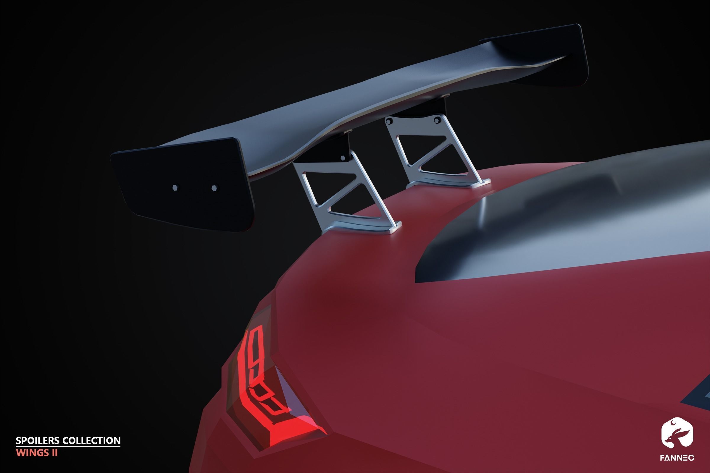 WINGS II - Spoilers Collection - Unreal Engine Low-poly 3D model_22