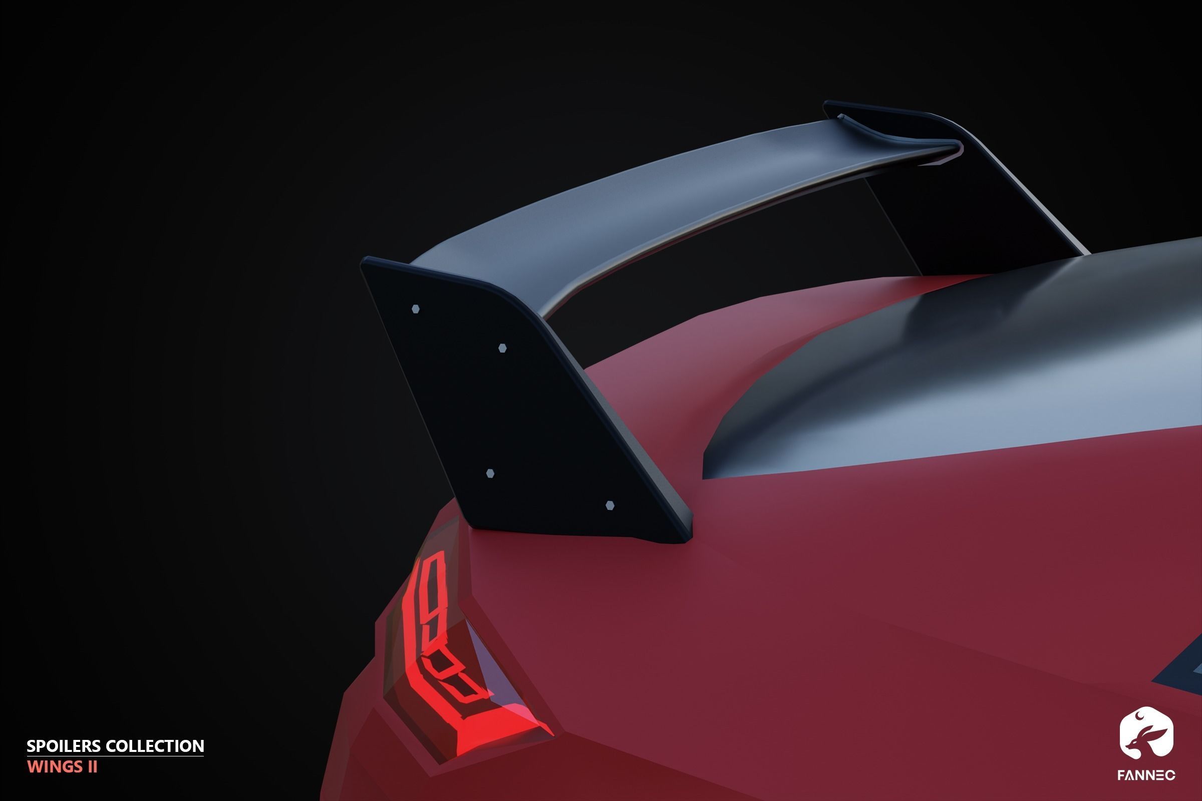 WINGS II - Spoilers Collection - Unreal Engine Low-poly 3D model_6