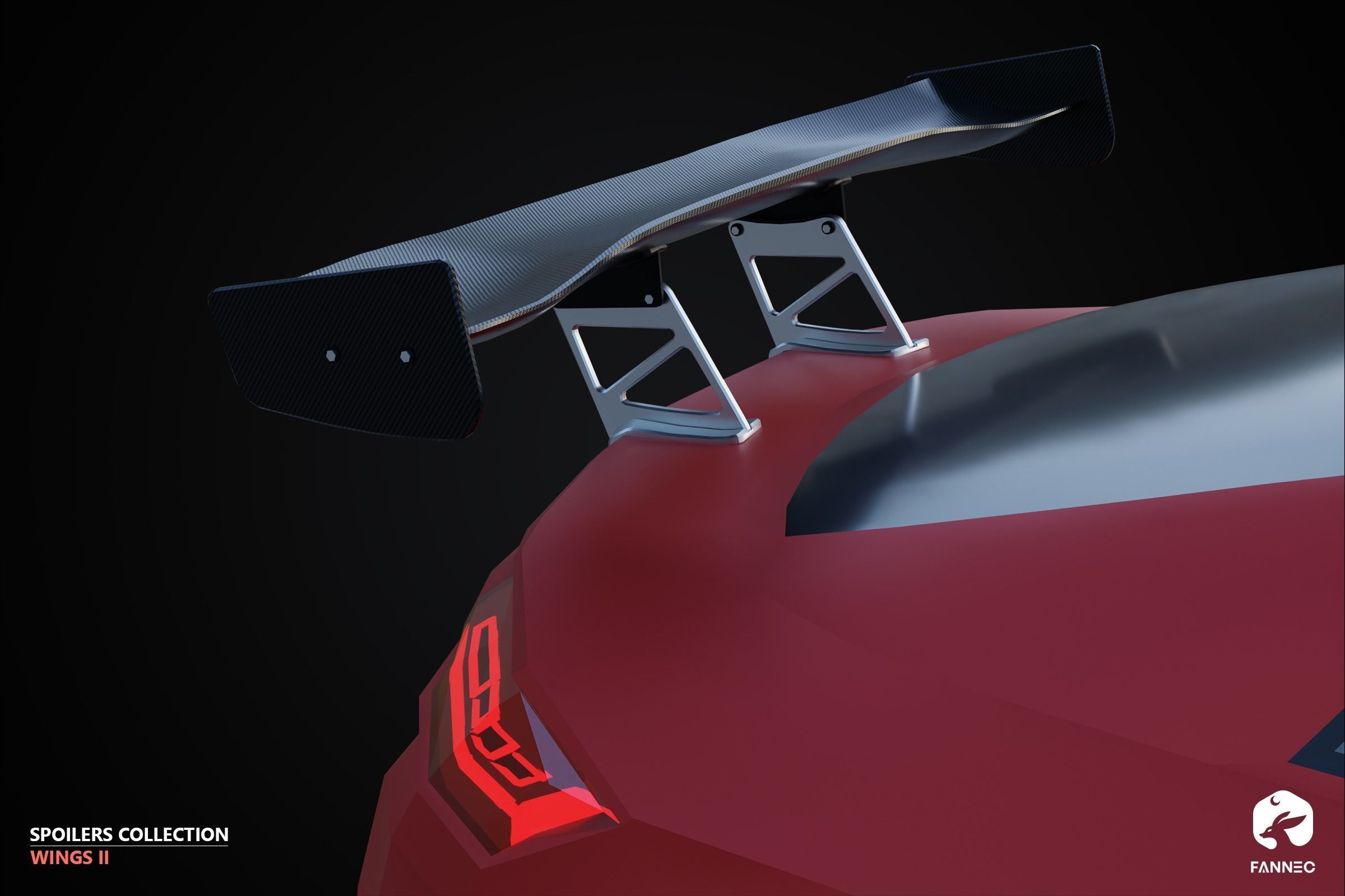 WINGS II - Spoilers Collection - Unreal Engine Low-poly 3D model_24