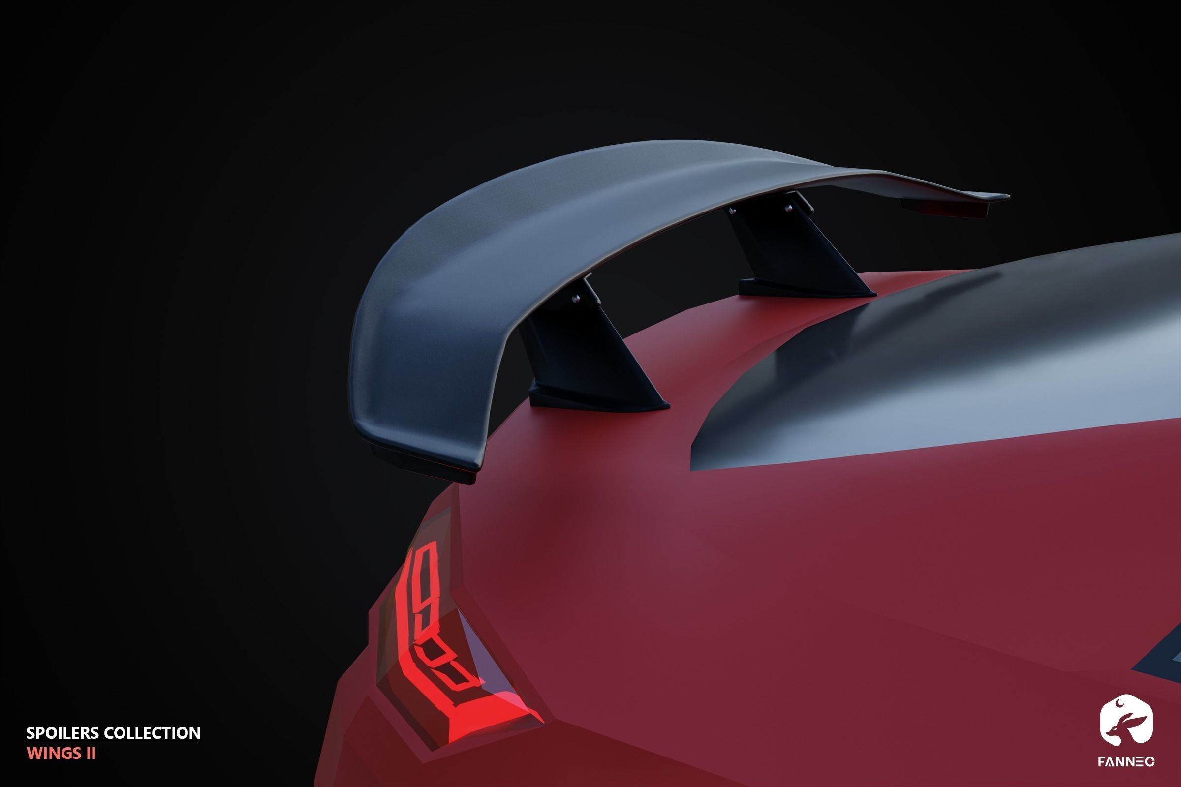 WINGS II - Spoilers Collection - Unreal Engine Low-poly 3D model_2