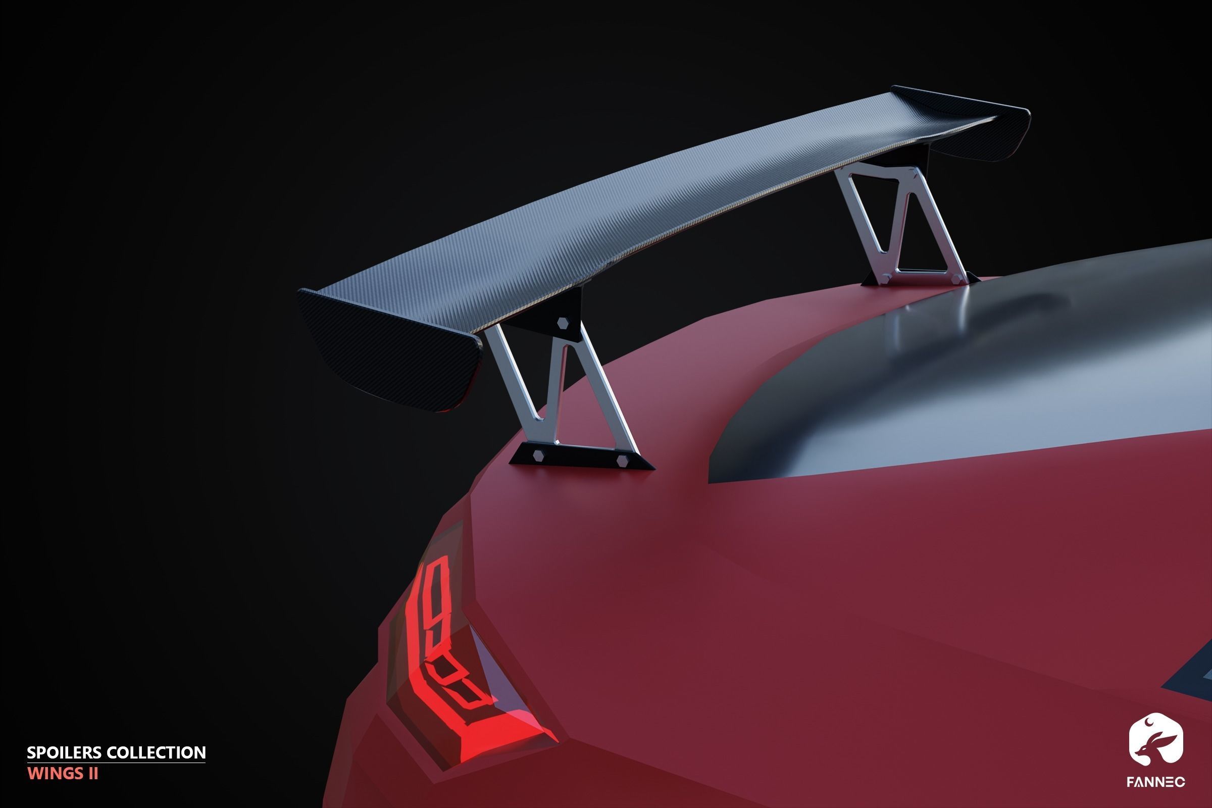 WINGS II - Spoilers Collection - Unreal Engine Low-poly 3D model_12