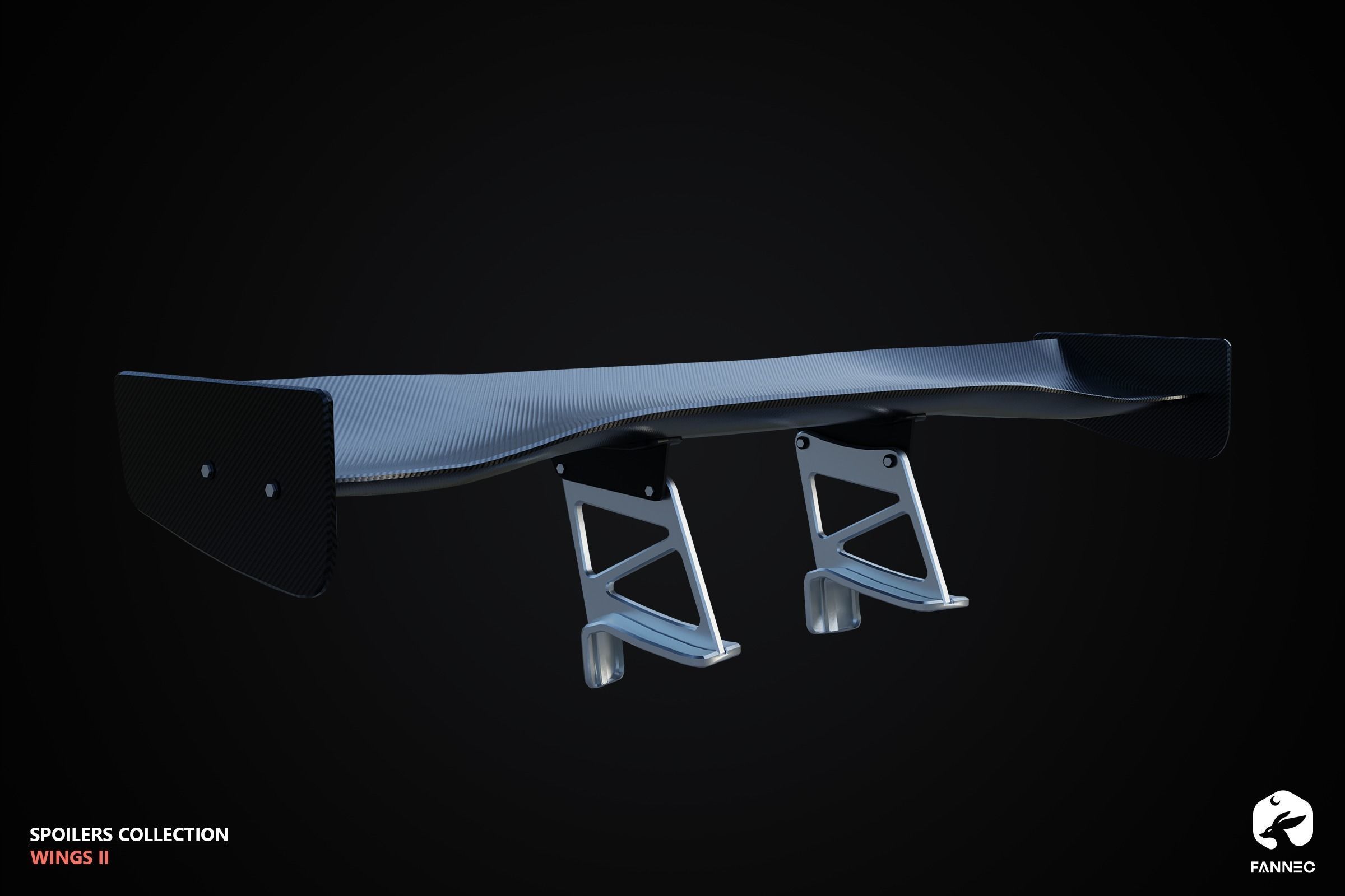 WINGS II - Spoilers Collection - Unreal Engine Low-poly 3D model_23