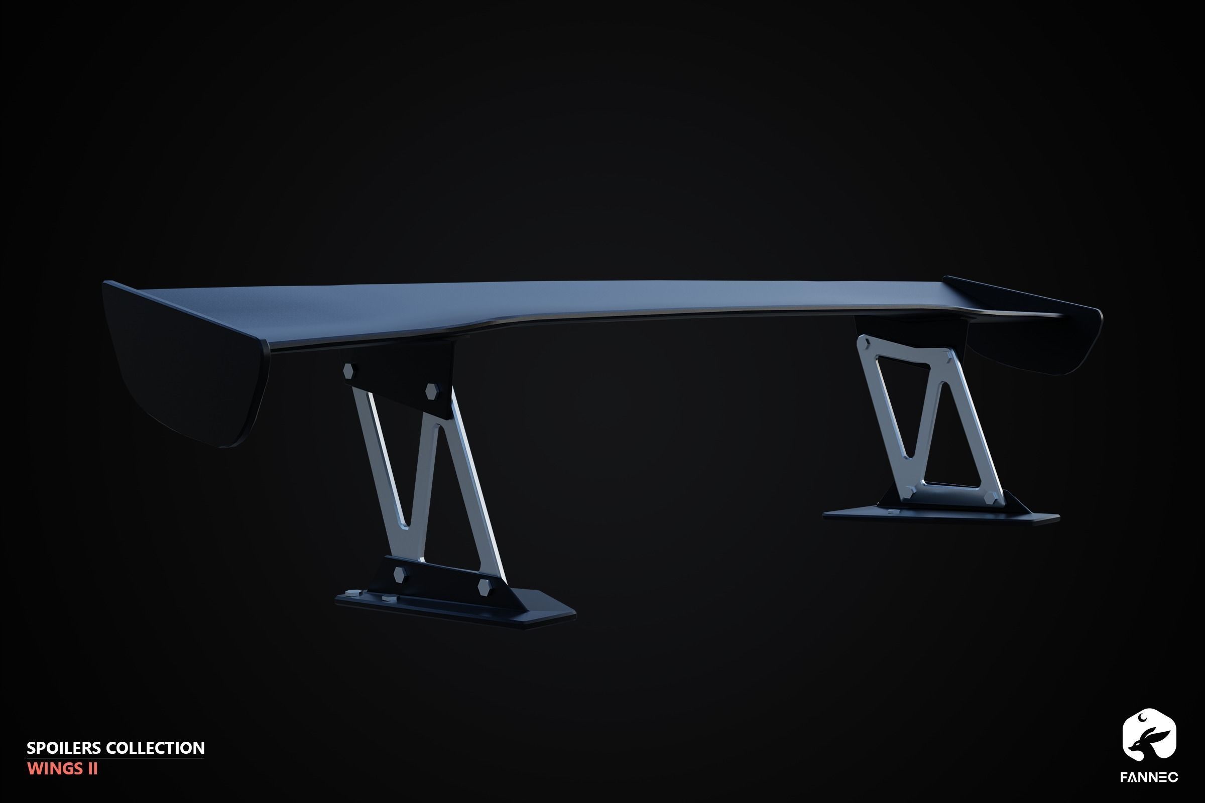 WINGS II - Spoilers Collection - Unreal Engine Low-poly 3D model_9