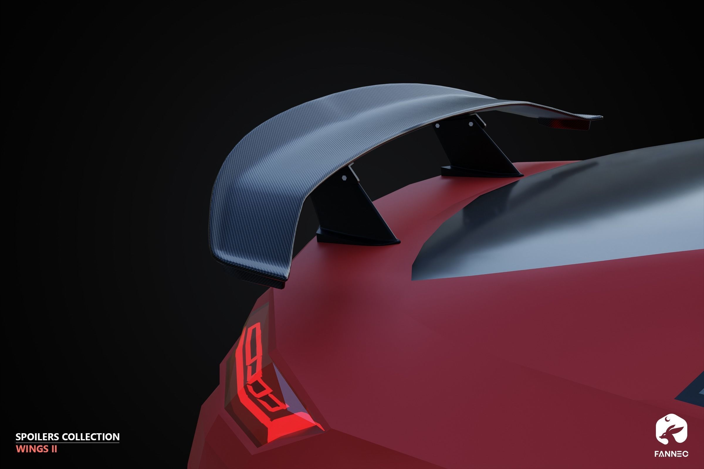 WINGS II - Spoilers Collection - Unreal Engine Low-poly 3D model_4