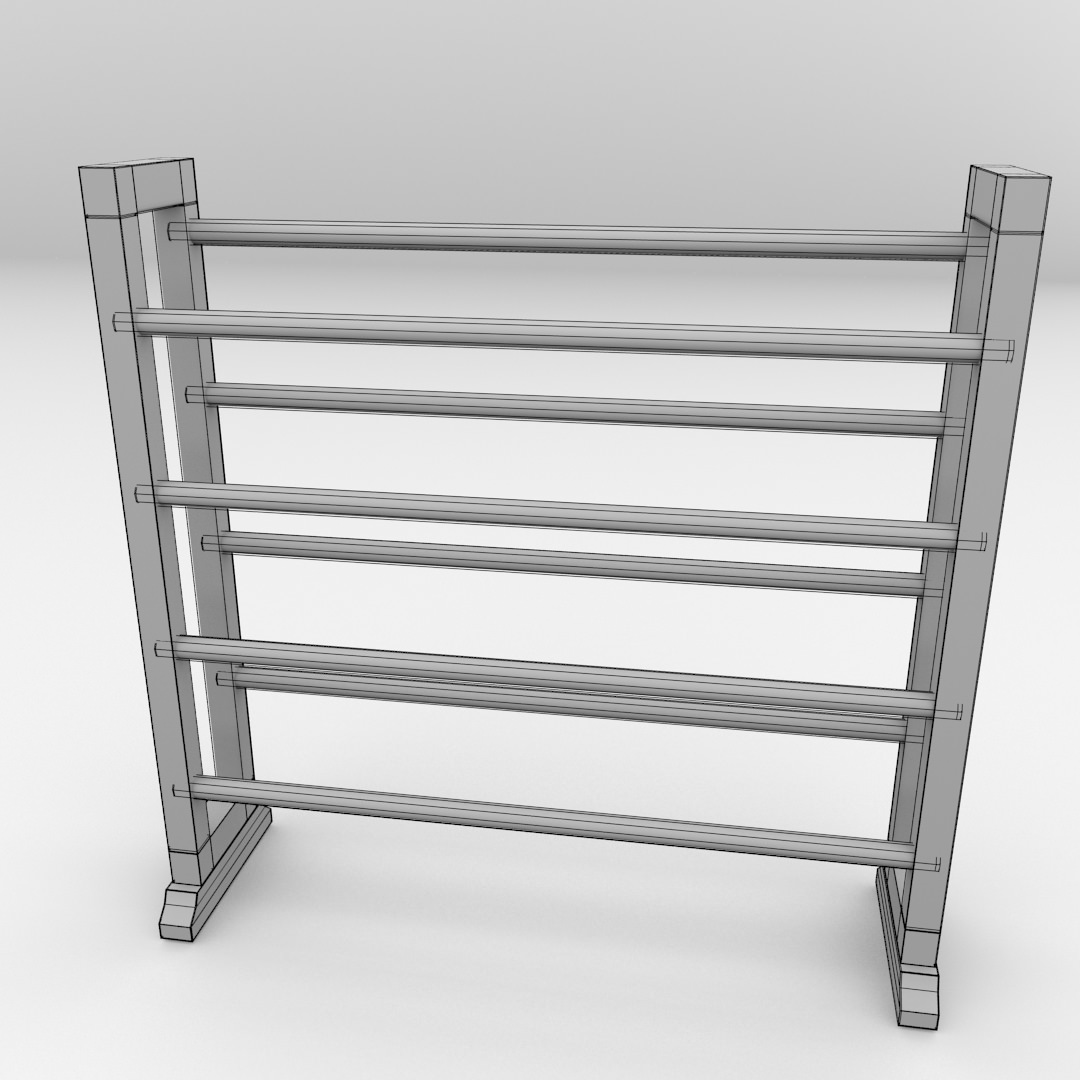 Shoe Rack v2 3D model_4