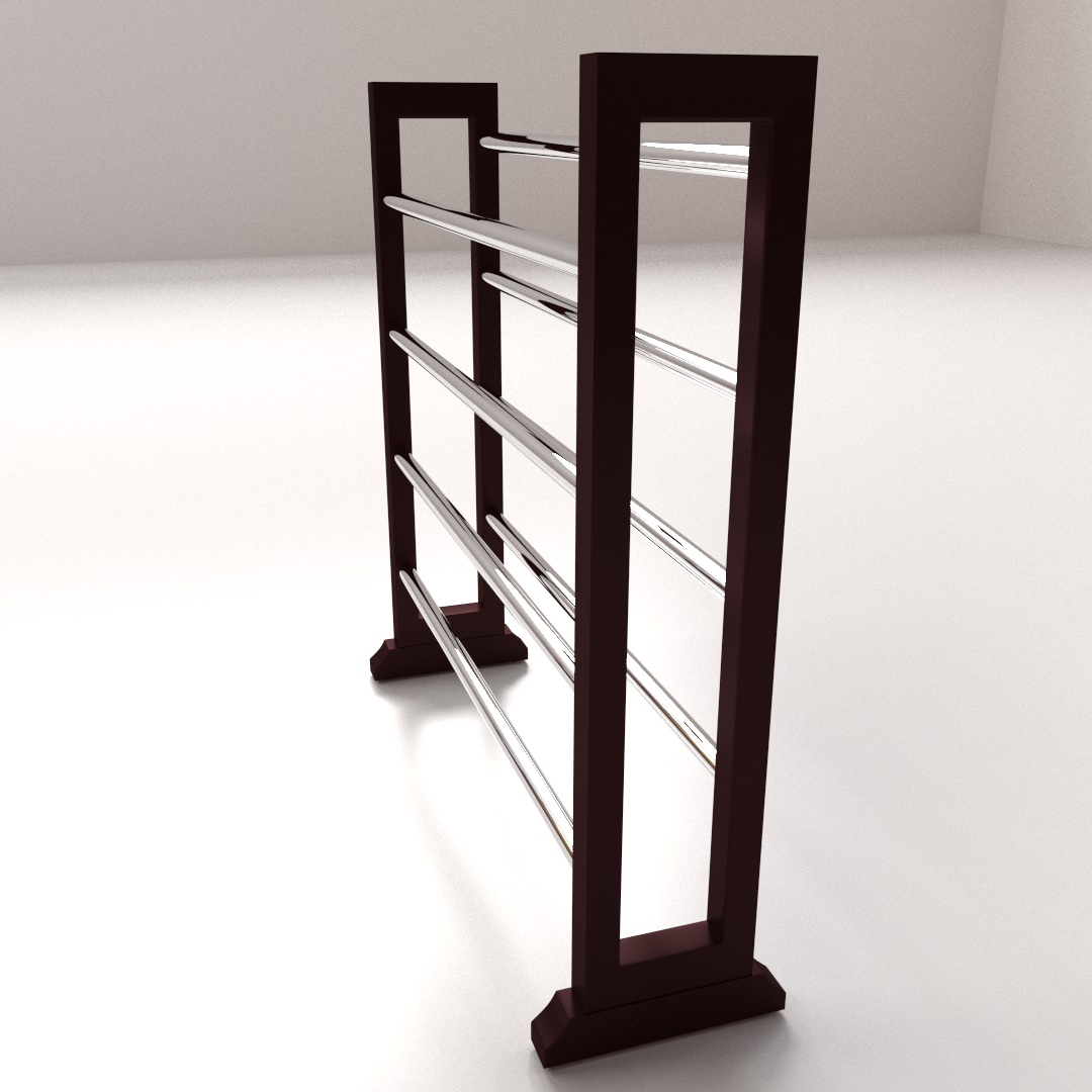 Shoe Rack v2 3D model_1