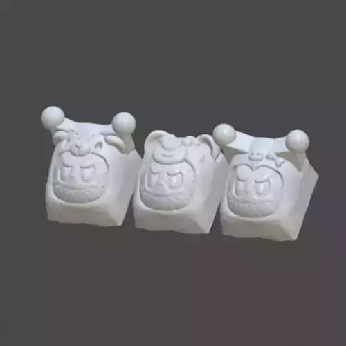 PACK 3 KEYCAPS LA BU BU