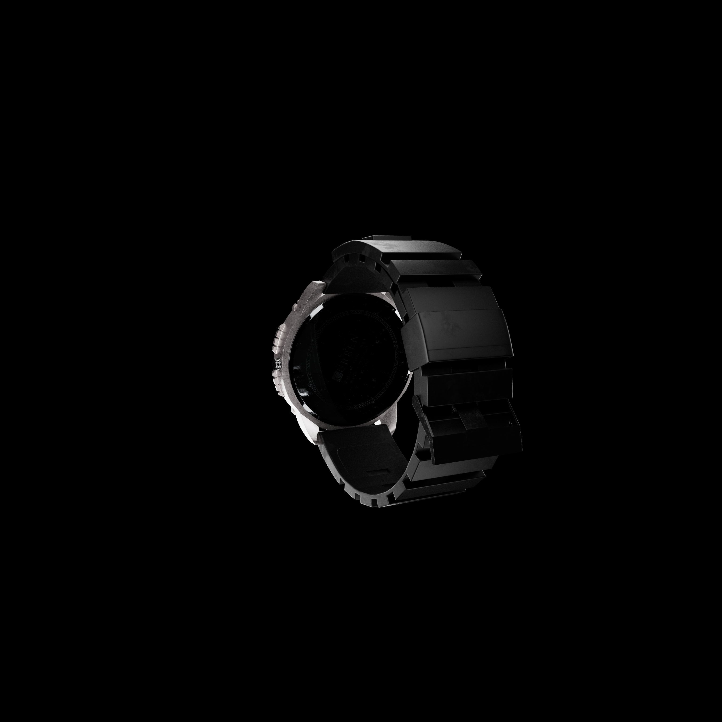  metal watch Low-poly 3D model_5