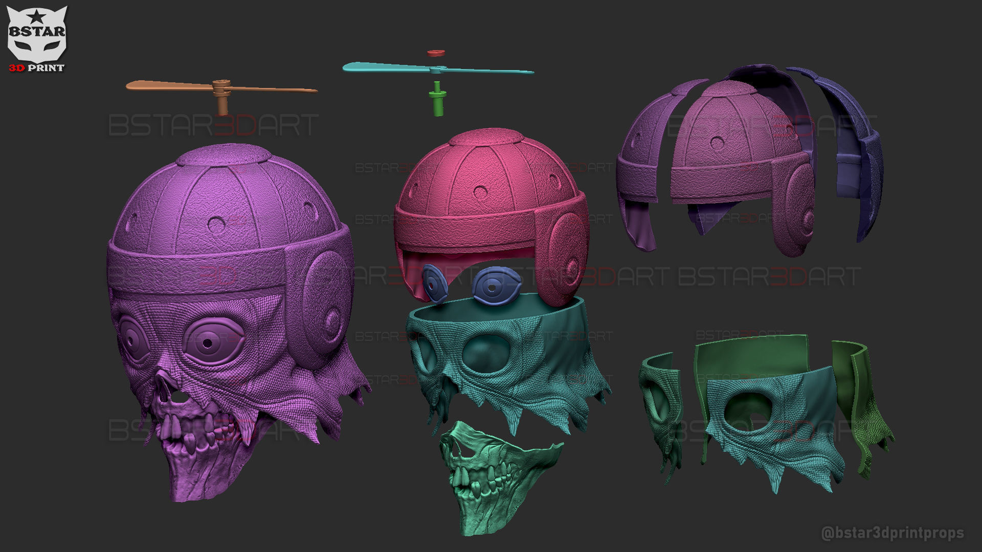 Headpool Mask - Deadpool and Wolverine movie - Marvel comic 3D print model_17