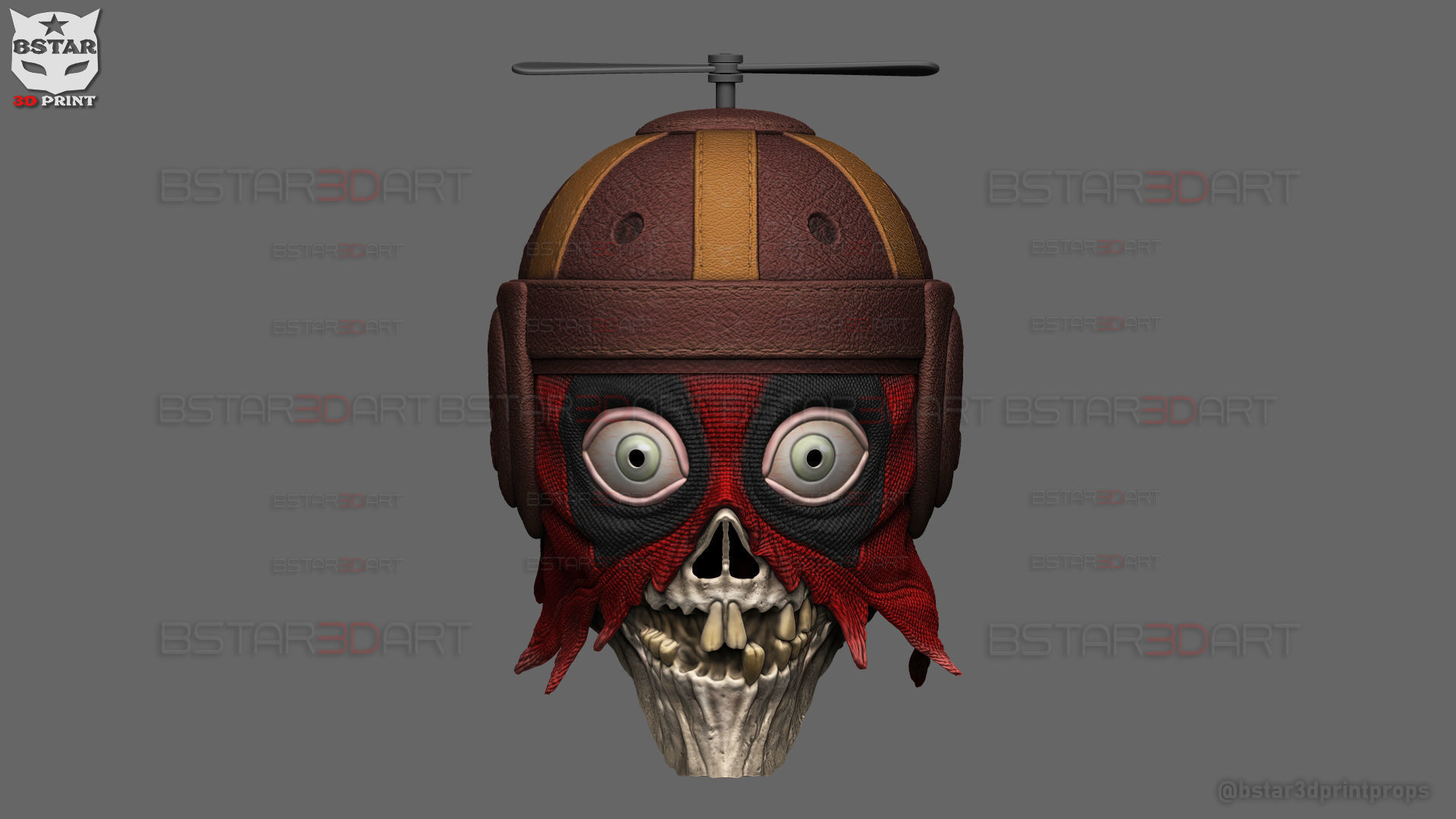 Headpool Mask - Deadpool and Wolverine movie - Marvel comic 3D print model_1