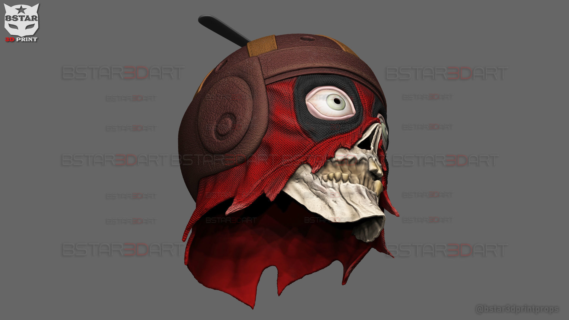 Headpool Mask - Deadpool and Wolverine movie - Marvel comic 3D print model_7