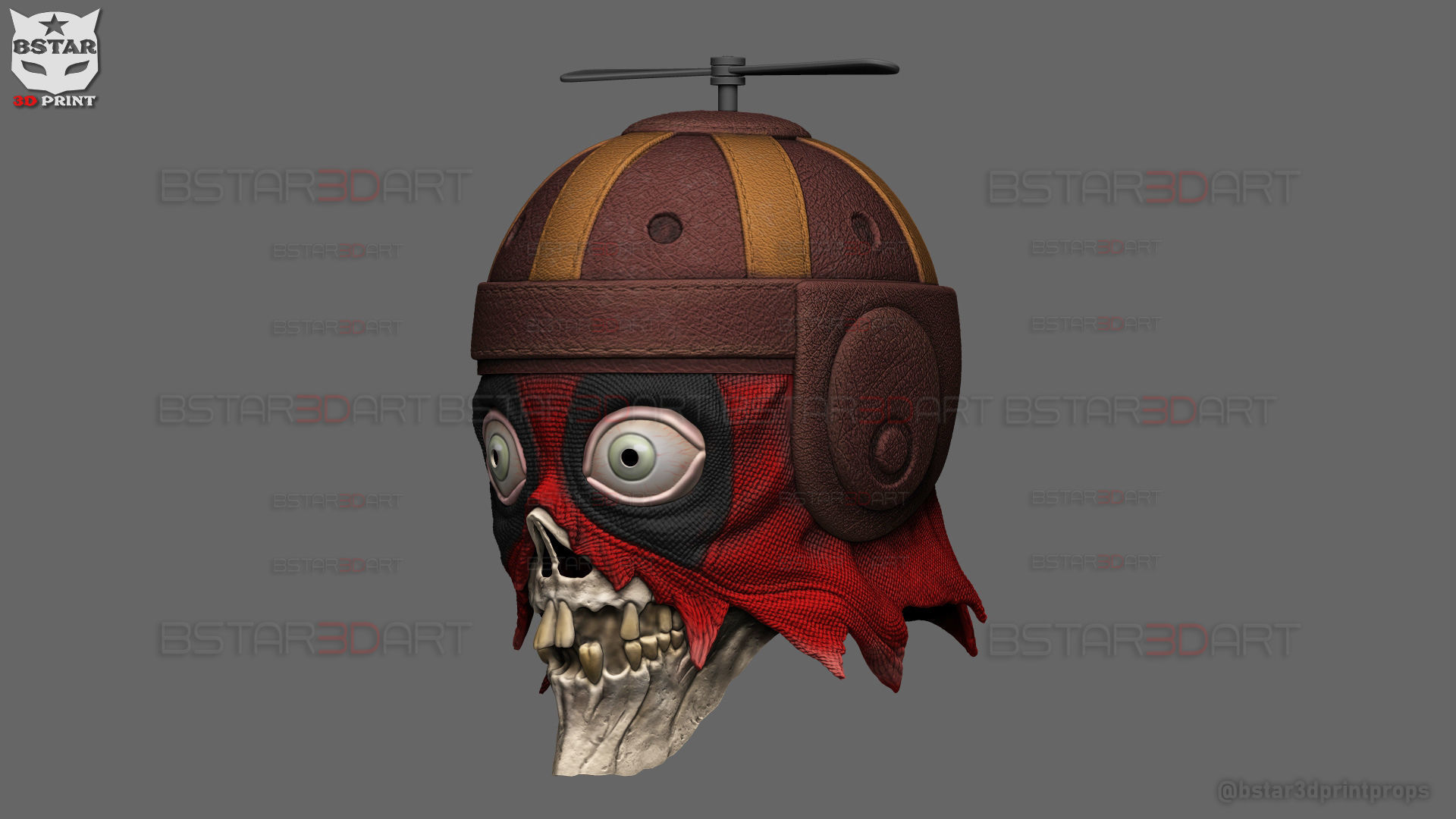 Headpool Mask - Deadpool and Wolverine movie - Marvel comic 3D print model_2