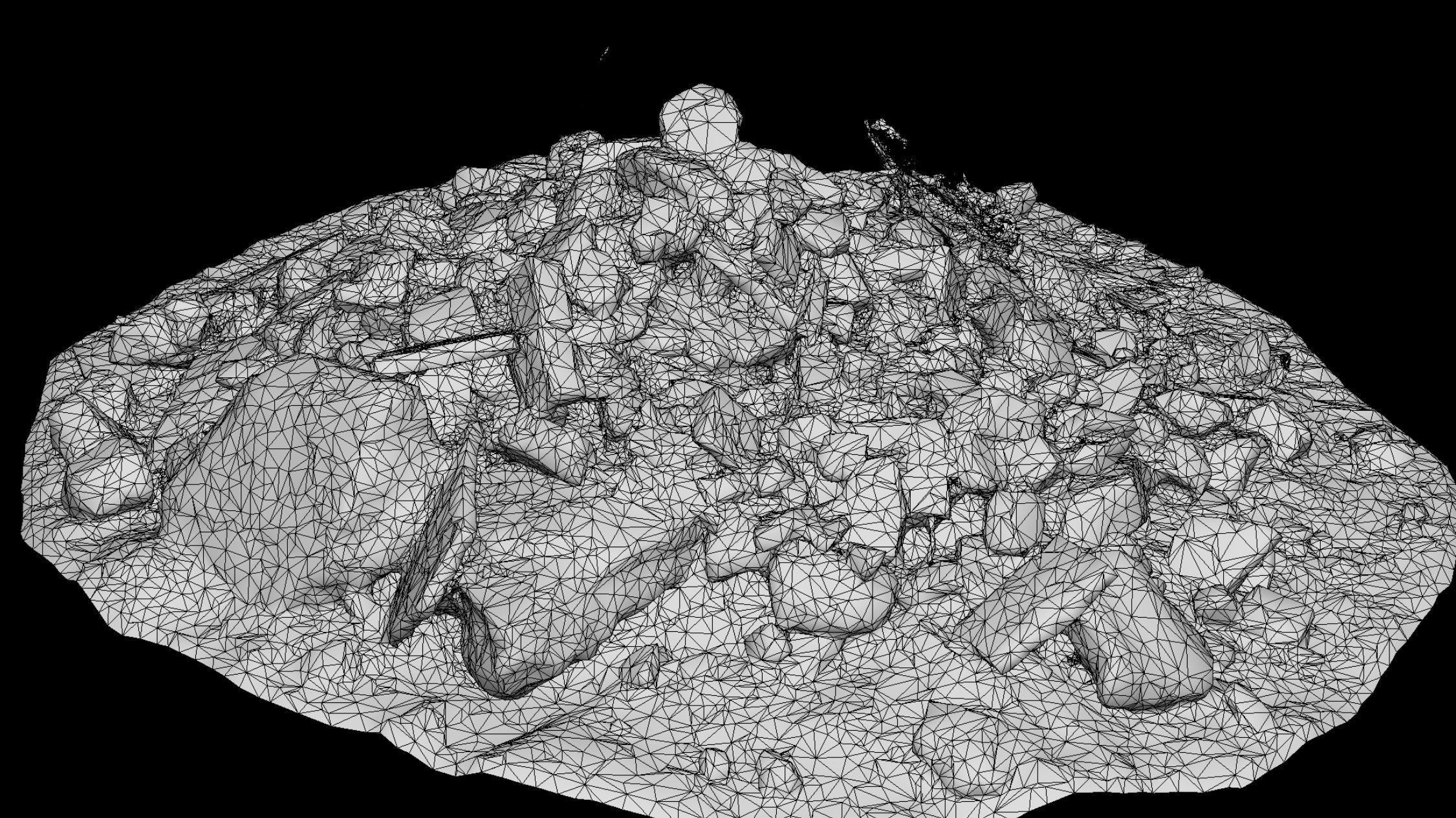 concrete debris ruins stones blocks photogrammetry Low-poly 3D model_5