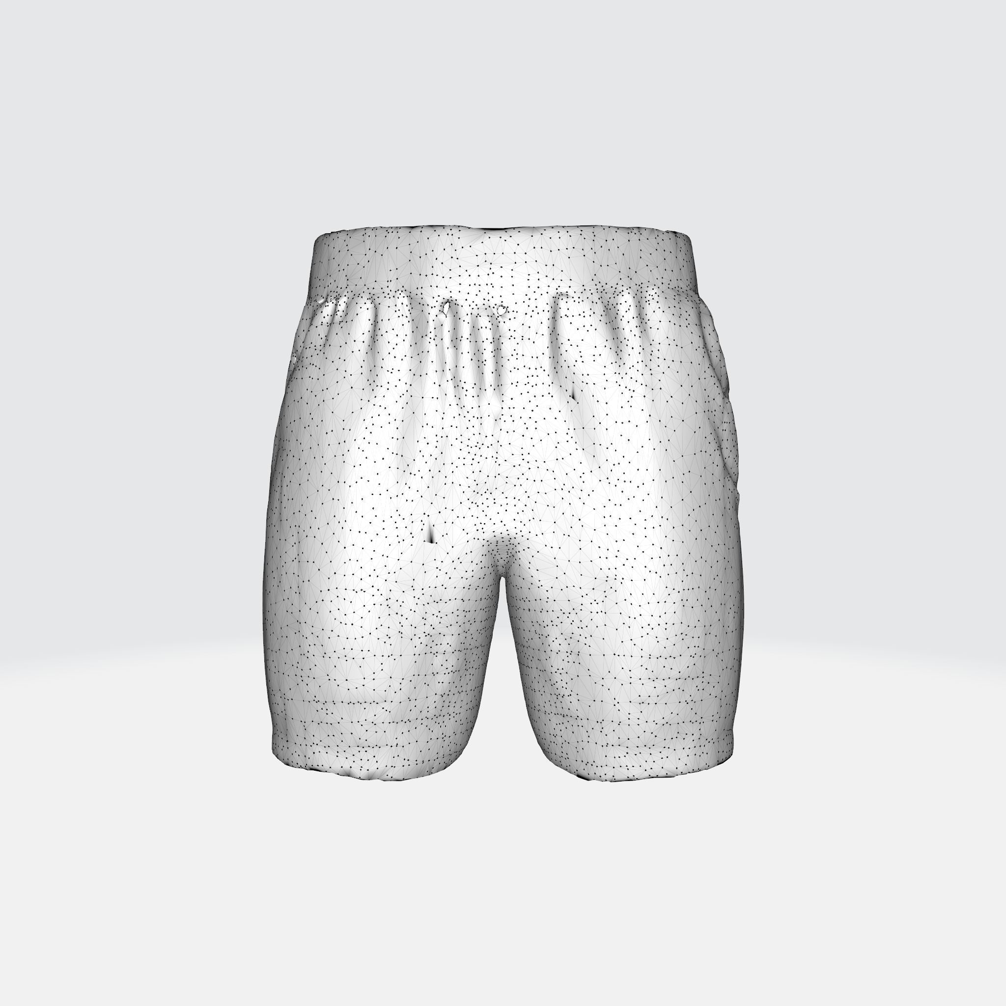 A green camouflage patterned shorts  3D model_6