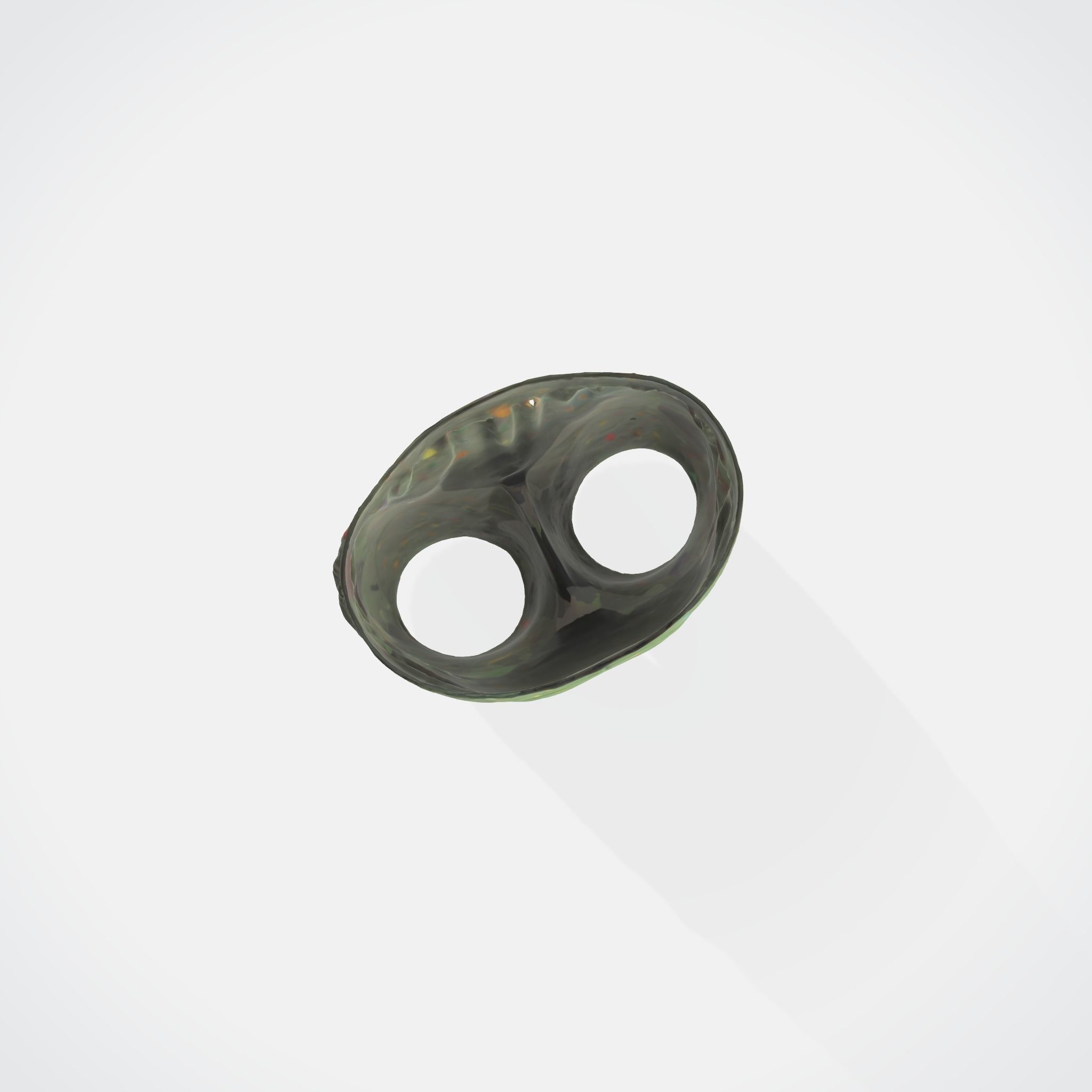 A green camouflage patterned shorts  3D model_4