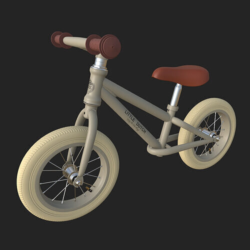 Balance Bike in Matt Finish Paint 3D model