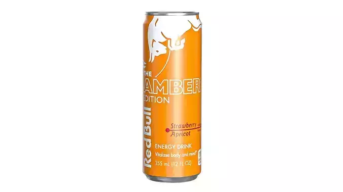 Red Bull Amber Edition Drink Can Sleek 355ml 02 Low-poly 3D model