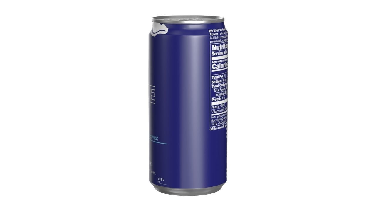 Red Bull Blue Edition Drink Can Sleek 250ml 01 Low-poly 3D model_5