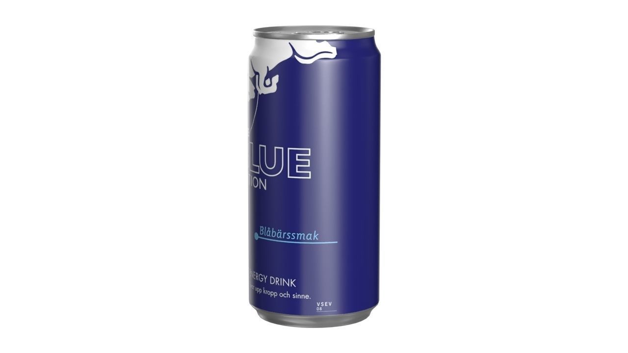 Red Bull Blue Edition Drink Can Sleek 250ml 01 Low-poly 3D model_6