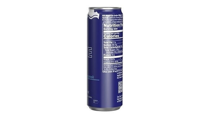 Red Bull Blue Edition Drink Can Sleek 355ml 02 Low-poly 3D model 6